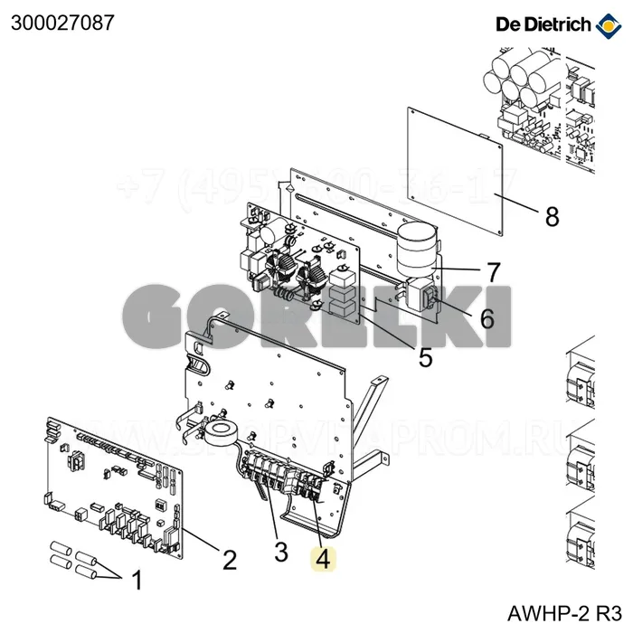 Клеммник соединительный awhp 22-27 tr De Dietrich 300027087 для газового котла