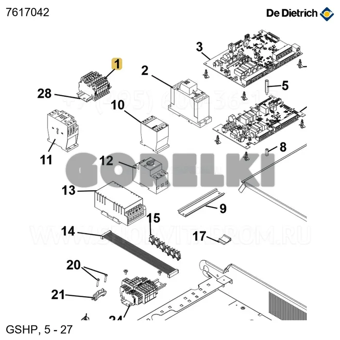 Клеммник VINV De Dietrich 7617042 для газового котла