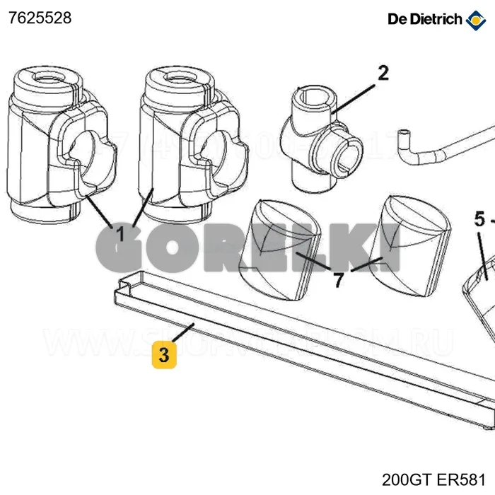 Коллектор конденсата De Dietrich 710447300 для газового котла