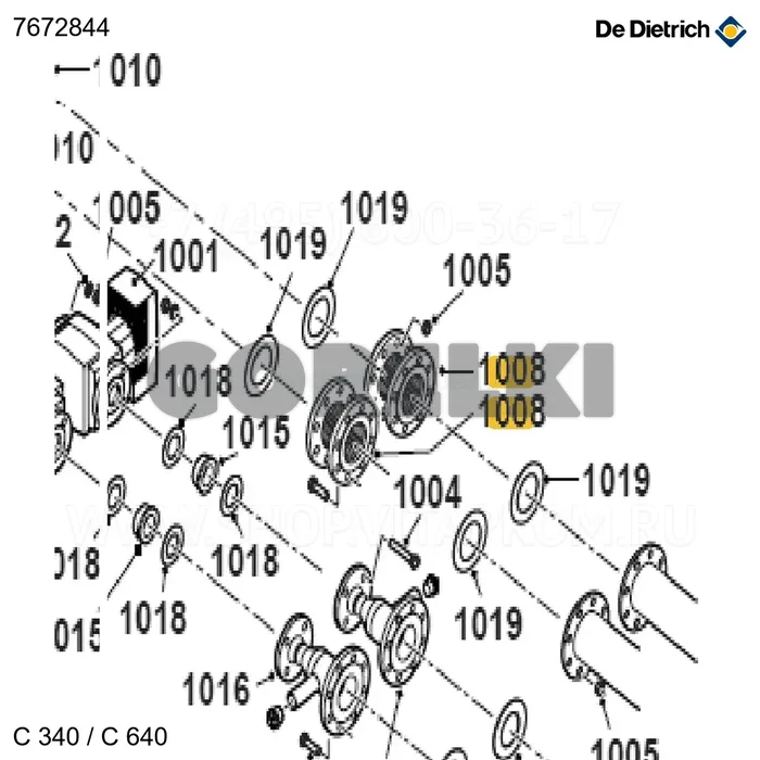 Компенсатор осевой D80 PN10 De Dietrich 7672844 для газового котла