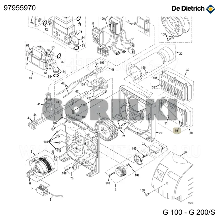 Комплект специального материала De Dietrich 97955315 для газового котла