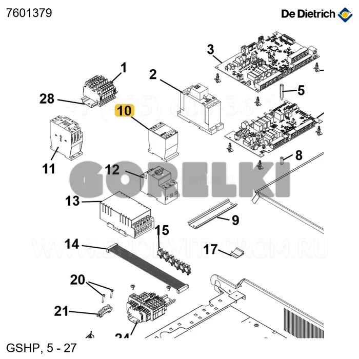 Контактор dilm15-10 De Dietrich 7601379 для газового котла