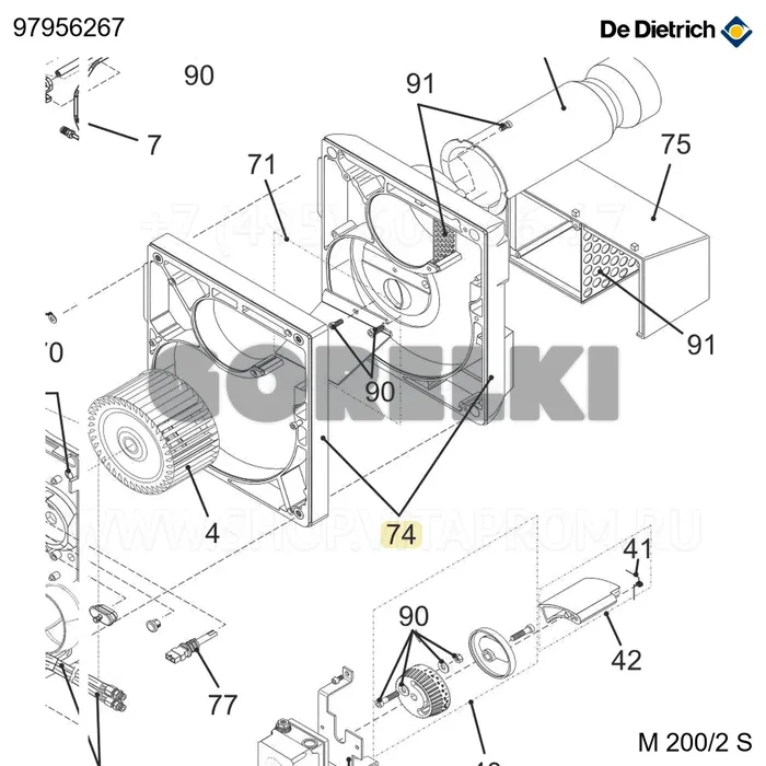 Корпус De Dietrich 97955621 для газового котла
