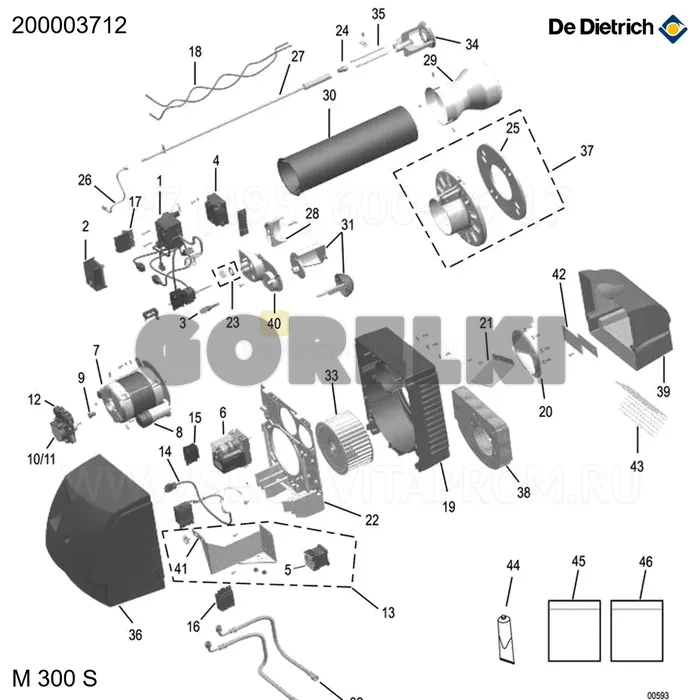 Корпус воздушного блока De Dietrich 200003712 для газового котла