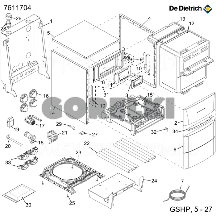 Кран 840/S FF 1"1/4 De Dietrich 7611704 для газового котла