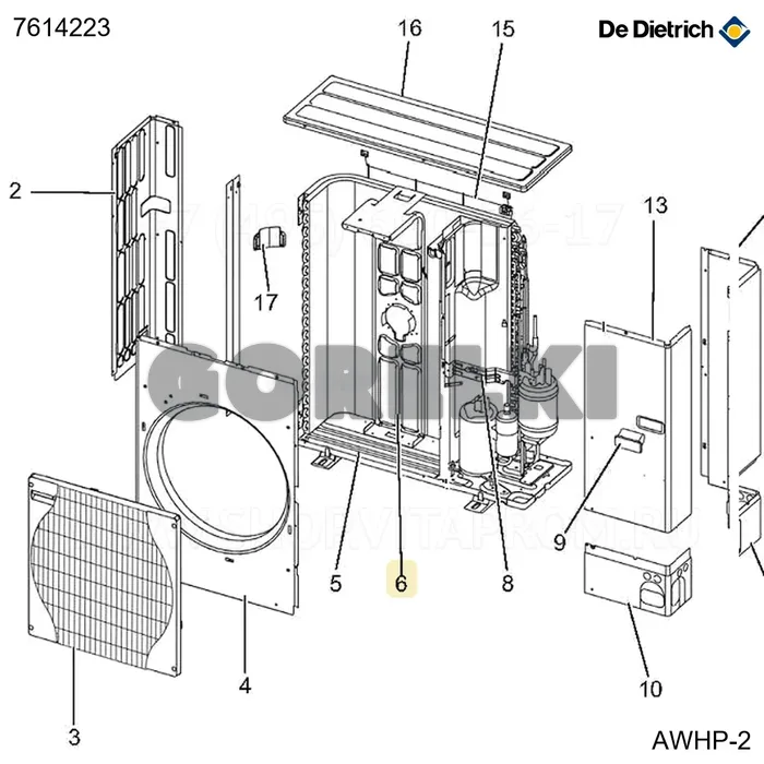 Кронштейн двигателя De Dietrich 7604145 для газового котла