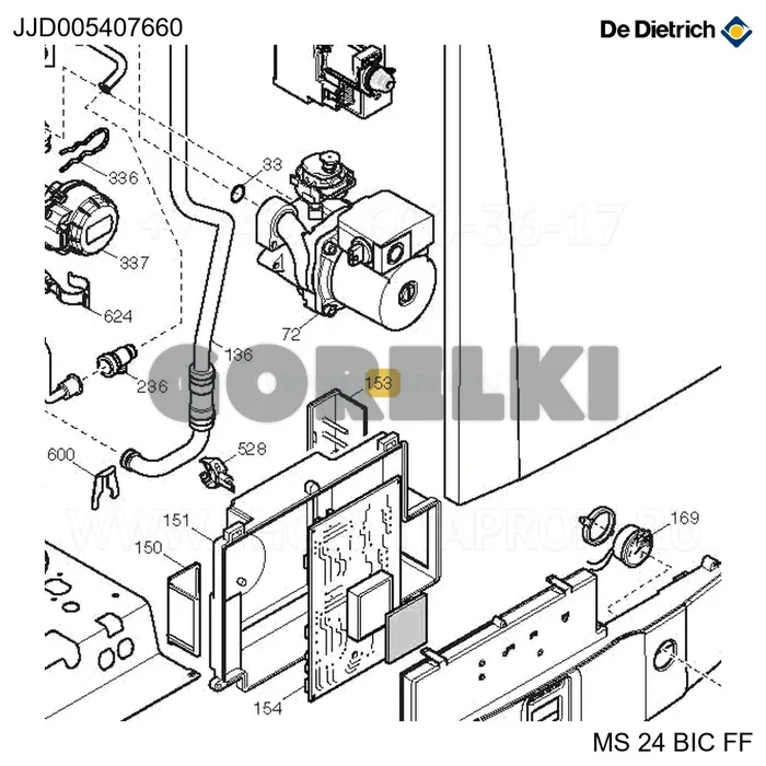 Крышка клеммной колодки De Dietrich JJJ005407660 для газового котла