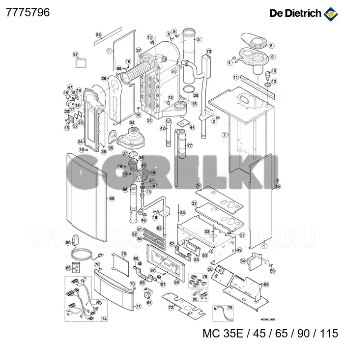Насос grundfos alpha 1.1 25-60-180 De Dietrich 7775796 для газового котла