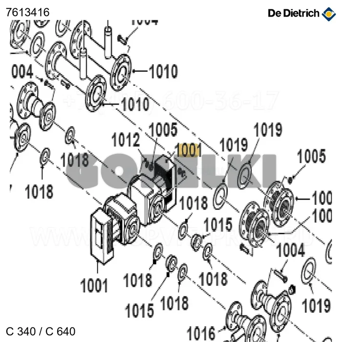 Насос wilo stratos 40/1-12 De Dietrich 7613416 для газового котла