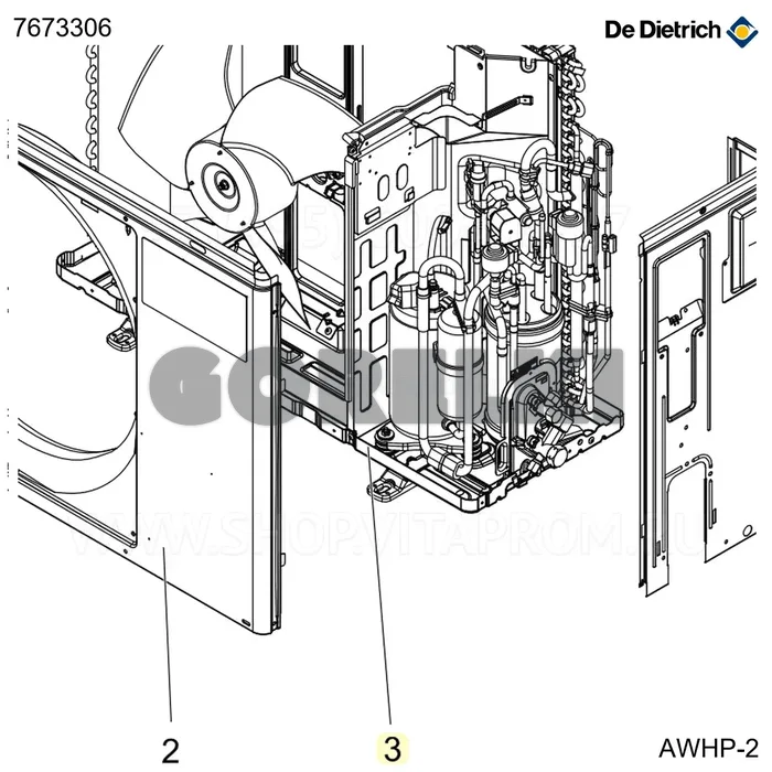 Основание De Dietrich 7614222 для газового котла
