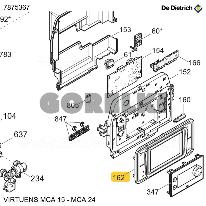 Панель HMI De Dietrich 7875367 для газового котла