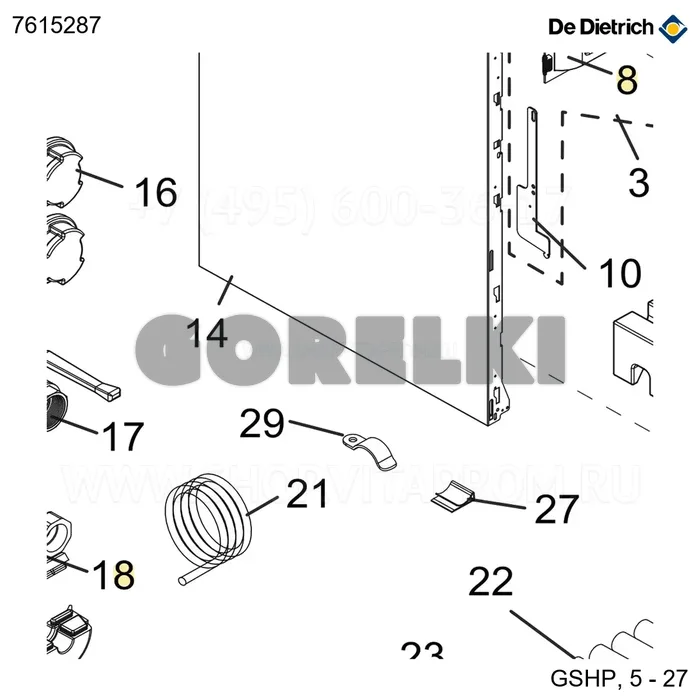 Панель управления Advance De Dietrich 7615287 для газового котла