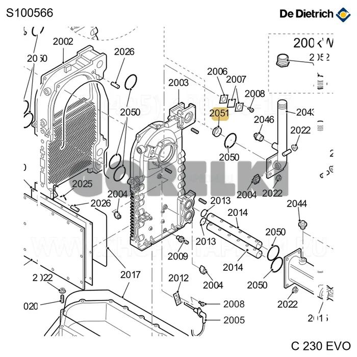 Переходник De Dietrich S100566 для газового котла