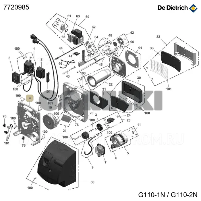 Плата для компонентов De Dietrich 7720985 для газового котла