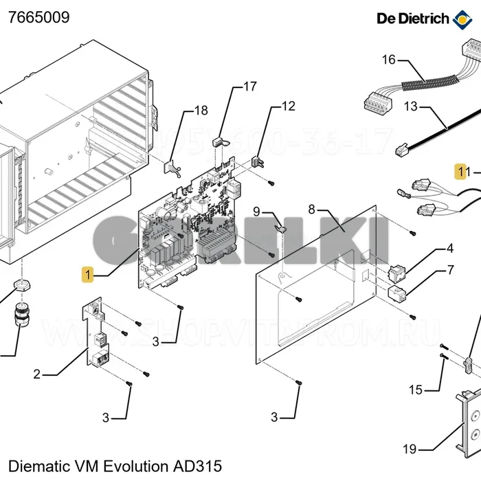 Плата eec-01 De Dietrich 7665009 для газового котла