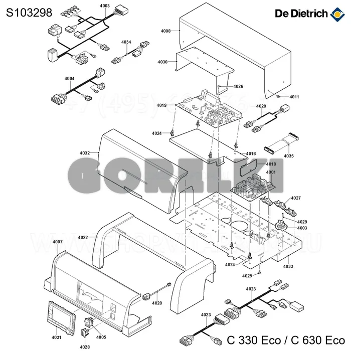 Плата storage unit parameter PSU-01 De Dietrich S103298 для газового котла