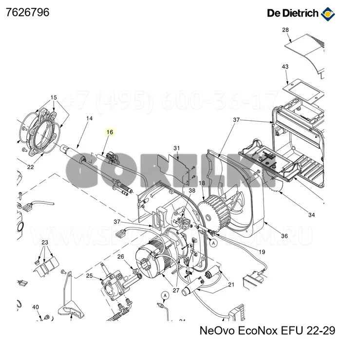 Подогреватель ptc De Dietrich 7626796 для газового котла