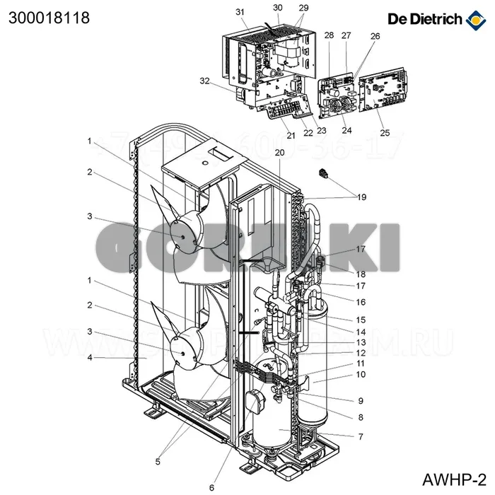 Предохранитель 250v 6,3a awhp mr-tr De Dietrich 300018118 для газового котла