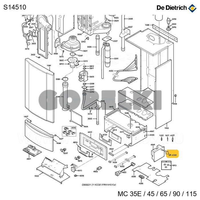 Предохранитель 4at (10 шт/уп) De Dietrich S14510 для газового котла