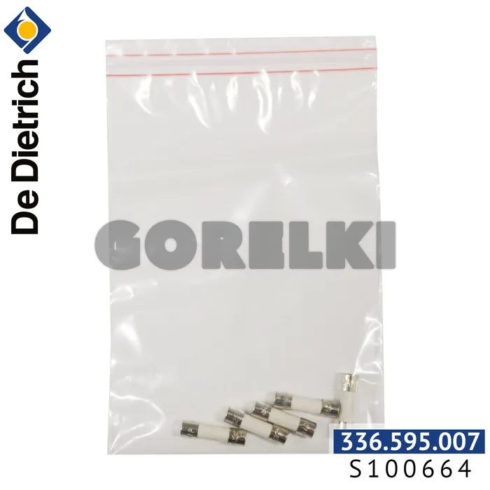 Предохранители 1.6 AT (5 шт.) (5 шт/уп) De Dietrich S100664 для газового котла