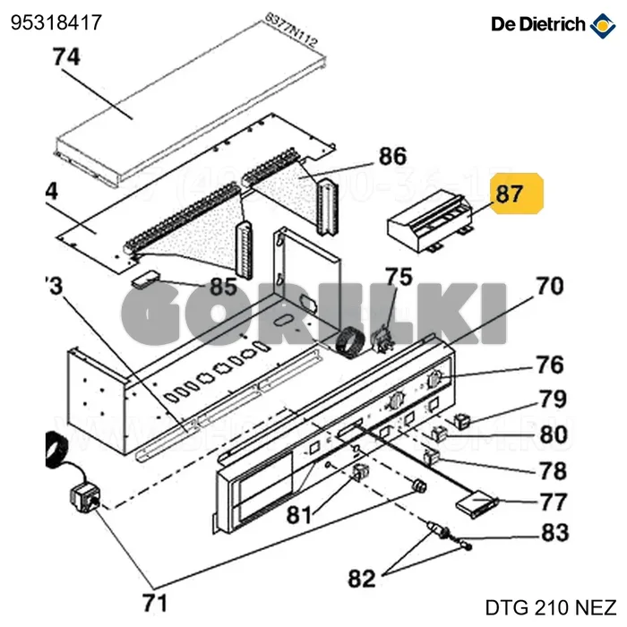 Программный блок De Dietrich S4570BS1036 95318417 для газового котла