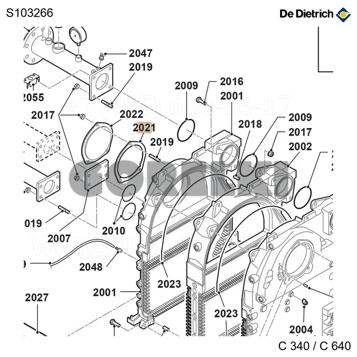 Прокладка для горелки (2 шт/уп) De Dietrich S103266 для газового котла