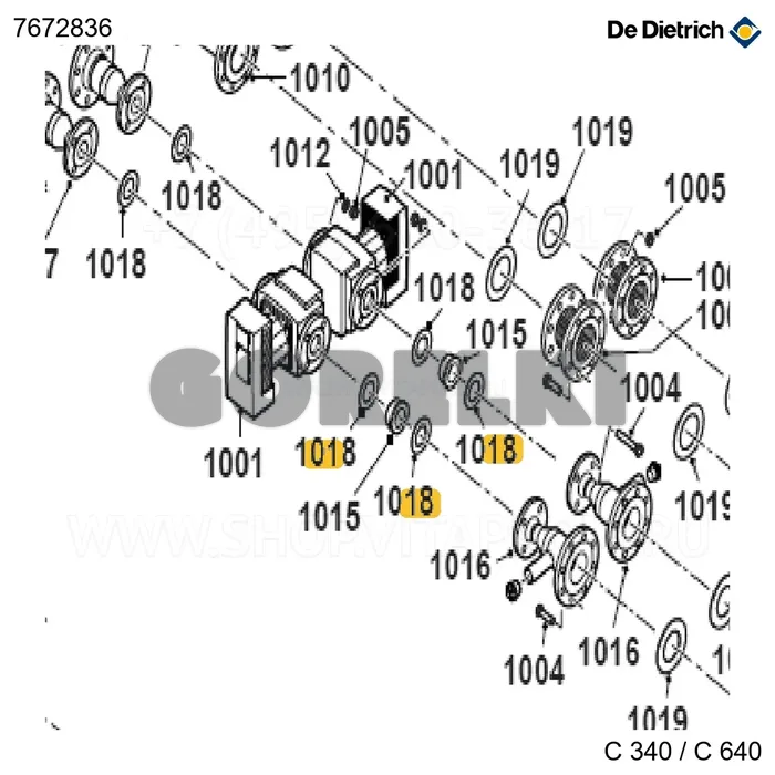 Прокладка PN16 DN40 De Dietrich 7672836 для газового котла