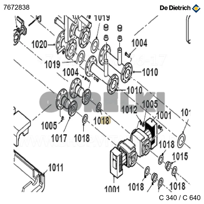 Прокладка PN16 DN65 De Dietrich 7672838 для газового котла