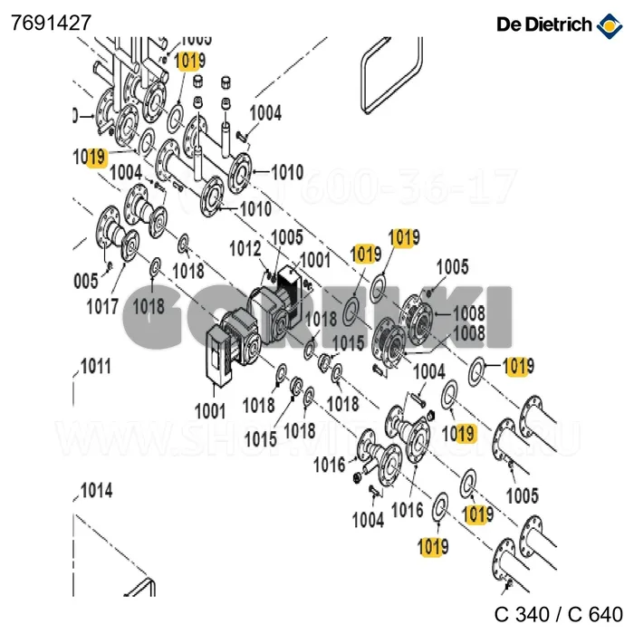 Прокладка pn16 dn80 De Dietrich 7691427 для газового котла