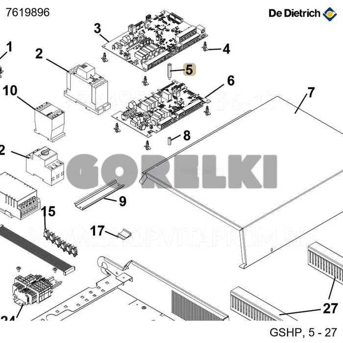 Проставка m4x40мм м-ж De Dietrich 7619896 для газового котла