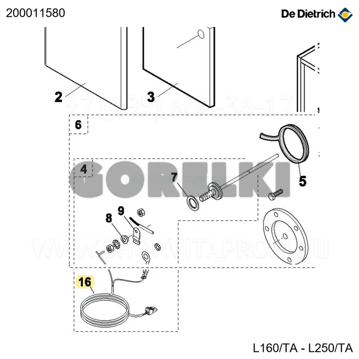 Проводка ta в сборе lg 5000 De Dietrich 200011580 для газового котла