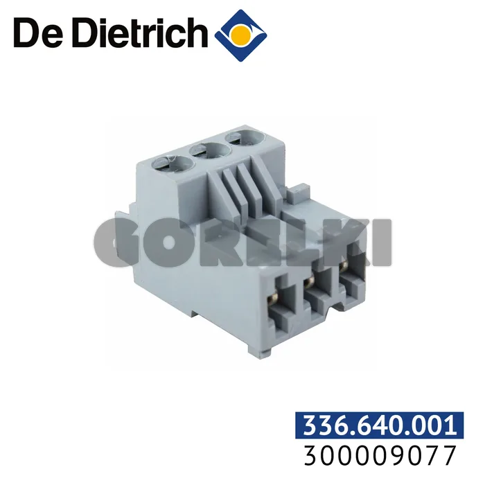 Разъем De Dietrich 3-контактный установленный вспомогательный насос 300009077 для газового котла