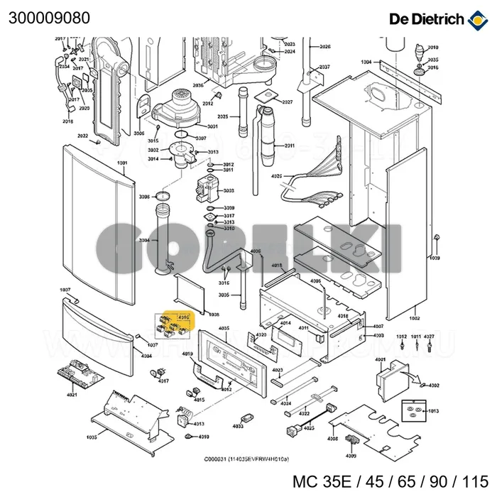 Разъем rast 5 4 конт. pg-tel De Dietrich 300009080 для газового котла
