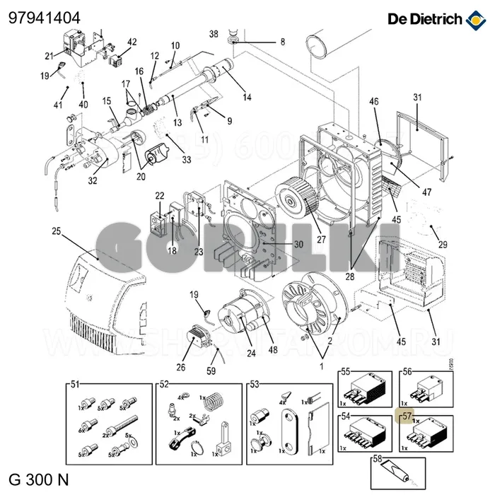 Разъем wieland 5p штыревой De Dietrich 97941404 для газового котла