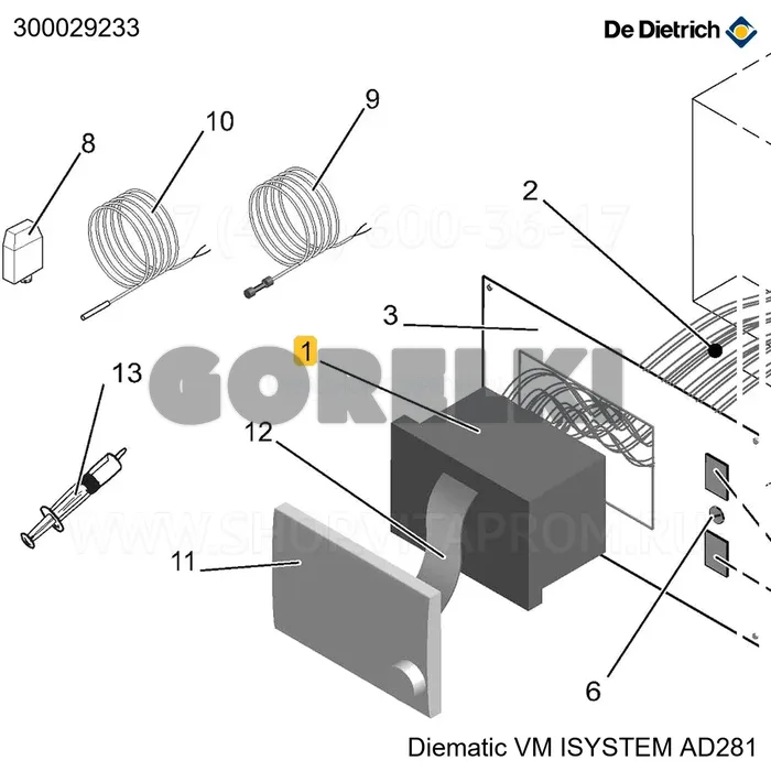 Регулятор Diematic 4 DIN De Dietrich 300029233 для газового котла