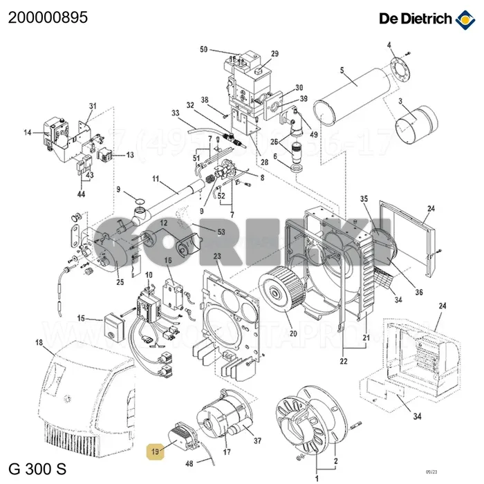 Реле давления DL24K De Dietrich 200000895 для газового котла