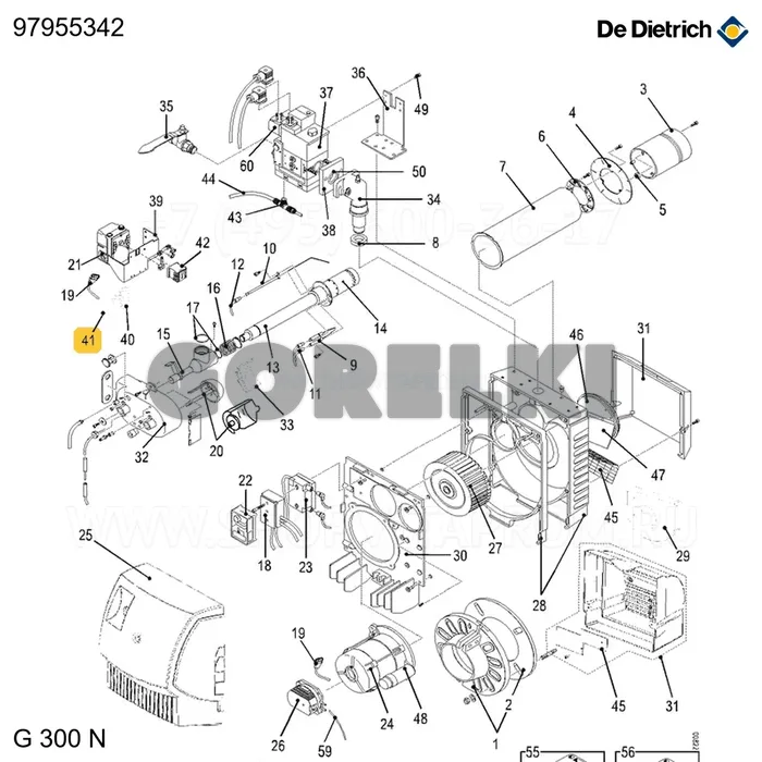 Реле вспомогательное Finder 4052.8230 De Dietrich 97955342 для газового котла