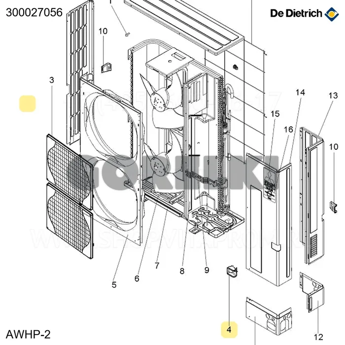 Ручка AWHP 22-27 TR De Dietrich 300027056 для газового котла