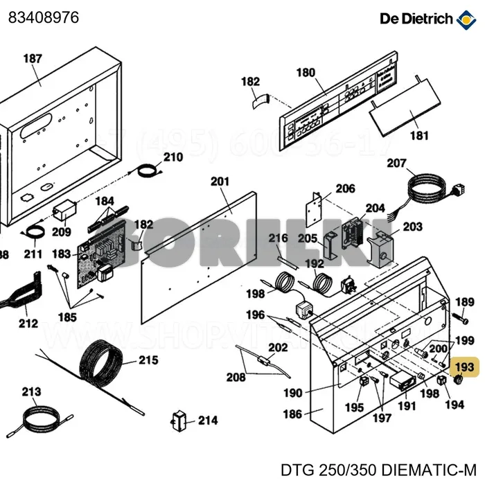 Ручка регулировки с фиксатором De Dietrich 83408976 для газового котла