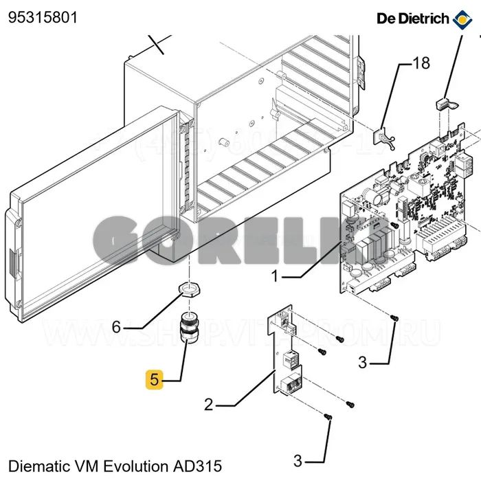 Сальник кабельный pe 11 De Dietrich 95315801 для газового котла