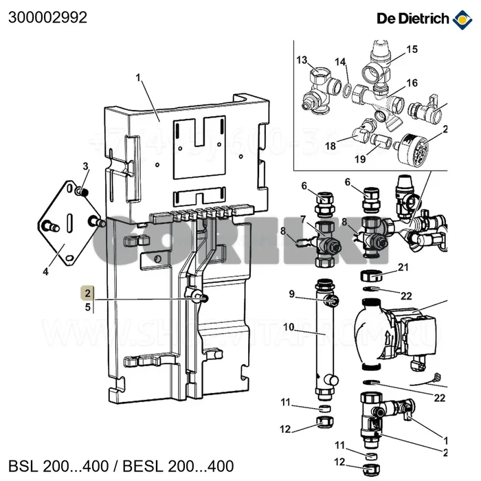 Шайба 25 x 8.4 x 1.5 zn De Dietrich 300002992 для газового котла