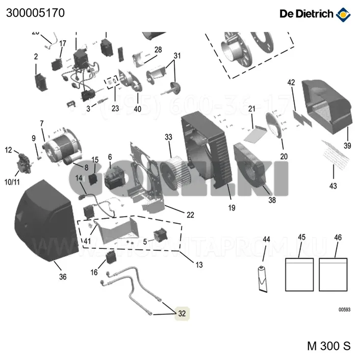 Шланг топливный дл. 1,80 м (2 шт/уп) De Dietrich 300005170 для газового котла