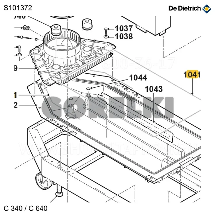 Шнур силиконовый 10мм (5м) De Dietrich S101372 для газового котла