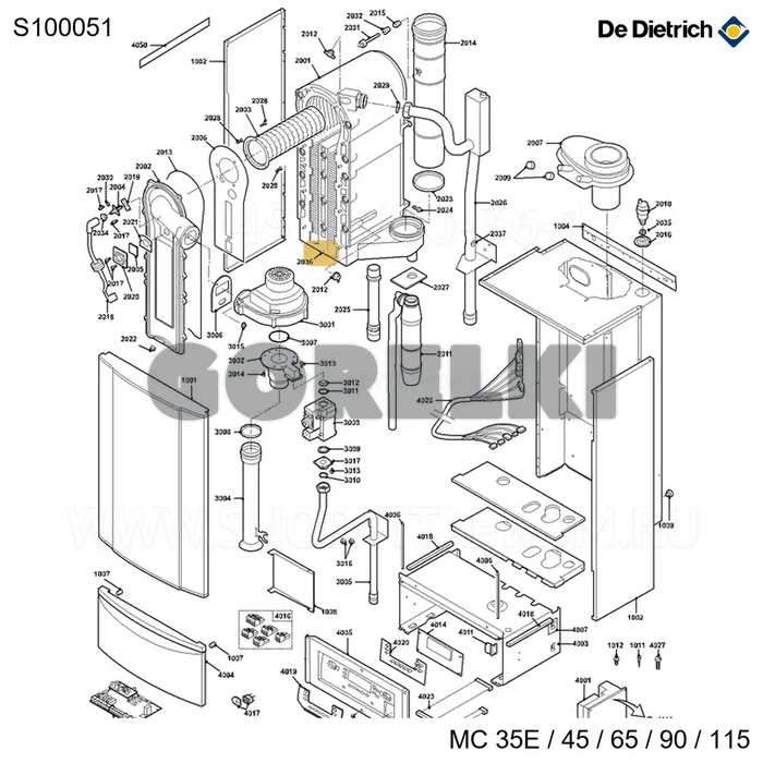 Шпилька M5 x 15 (20 шт/уп) De Dietrich S100051 для газового котла