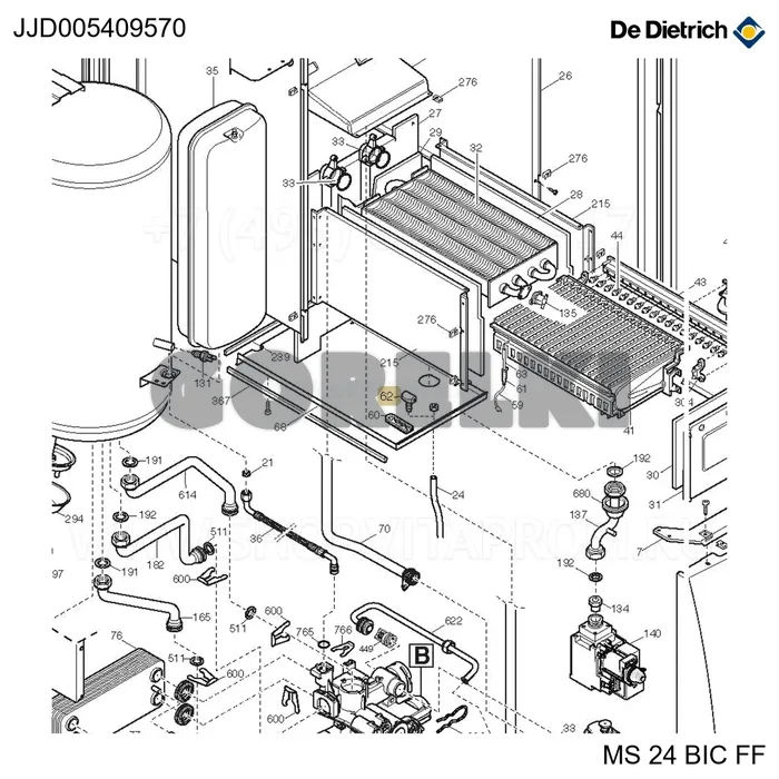 Штуцер давления De Dietrich JJJ005409570 для газового котла