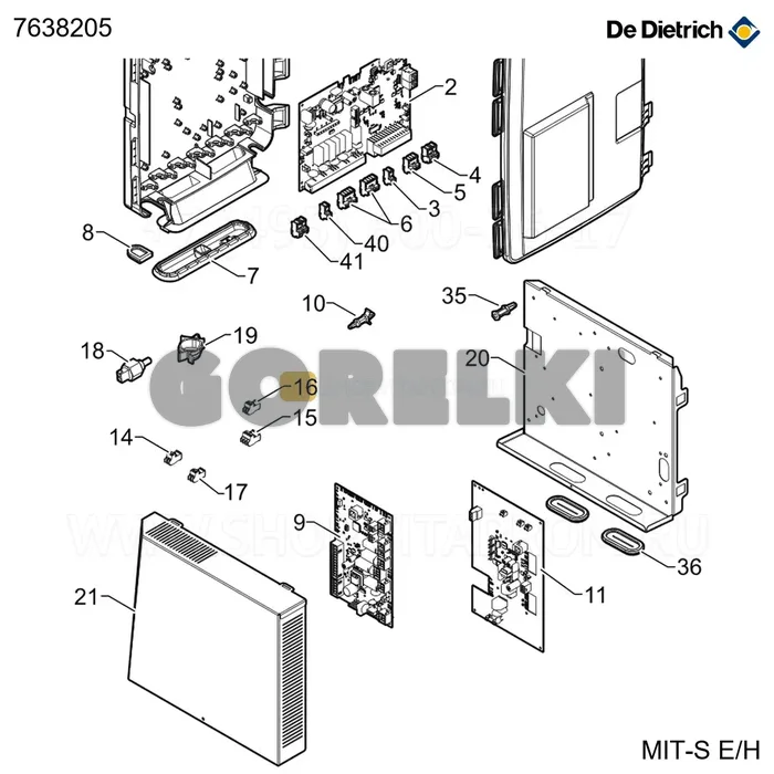 Соединитель Lumb 361102F07K13M08 De Dietrich 7638205 для газового котла