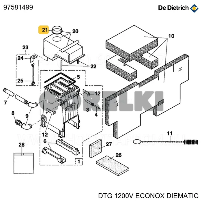 Сопло d125 De Dietrich 97581499 для газового котла