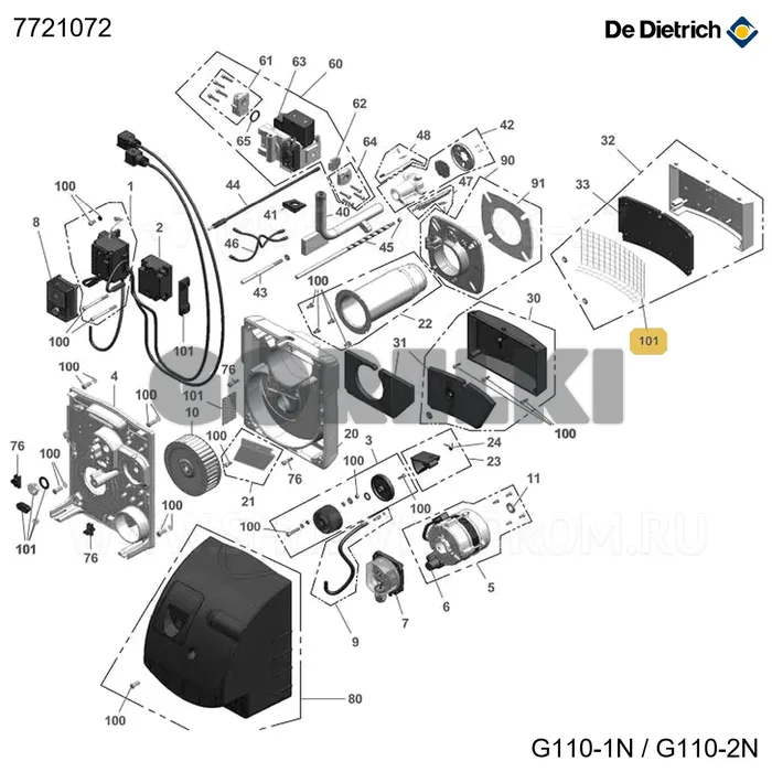 Специальный материал для газовых горелок De Dietrich 7721072 для газового котла