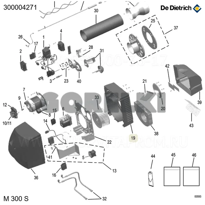 Спираль P2+ окрашенная De Dietrich 300004271 для газового котла
