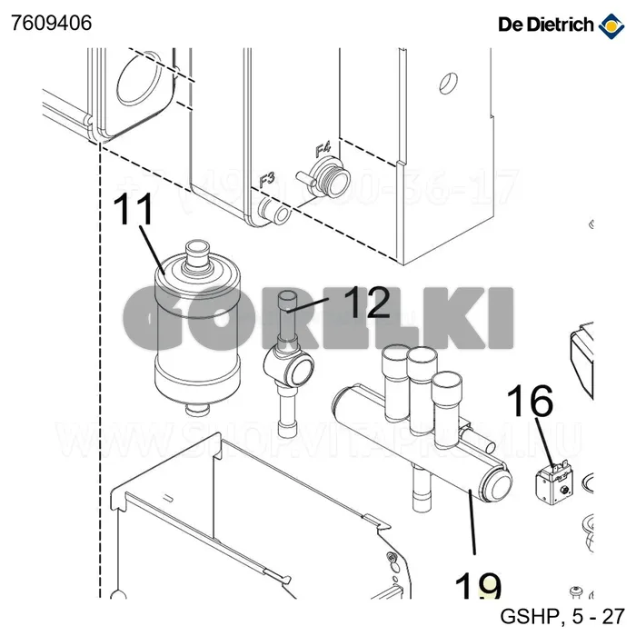 Теплообменник пластинчатый b25th-30 De Dietrich 7609406 для газового котла